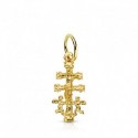 Cruz caravaca oro 18 ktes. cristo relieve pequeña.