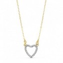 Collar oro 18 ktes.  corazon con circ. 10 mm.