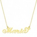 Gargantilla de oro 18 ktes con tu nombre, cadena de 45 cms, mandanos mensaje con el nombre a poner y en una semana te lo mandamo