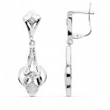 Pendientes oro 18 ktes. cubanos 35X11 mm