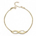 Pulsera de oro mujer 18 kilates, infinito