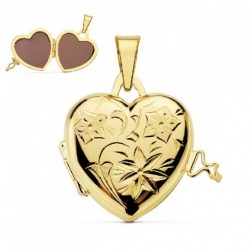 Portafotos corazon oro 18 kilates