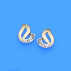 Pendientes oro 18 ktes. circ. cierre presion.