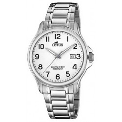 Reloj Lotus cab. 18645/1 acer. esf. blanca