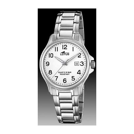 Reloj Lotus sra. 18655/1 ace. esf. blanca