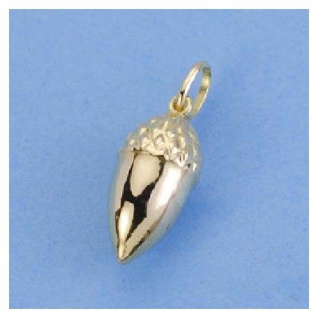 Colgante oro 18 ktes. bellota 14 X 6 mm
