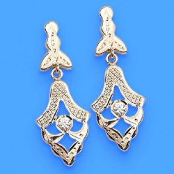 Pendientes oro 18 ktes. cubanos oro amarillo, cierre ballesta