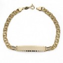 Pulsera chapa au 18 ktes ultraligera. 18cms. 5mm