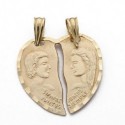 Colgante oro 18 ktes. corazon partido  19 X 19 mm
