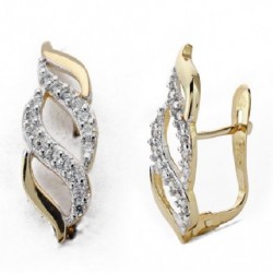Pendientes oro 18 ktes.bic. 19 X 6mm