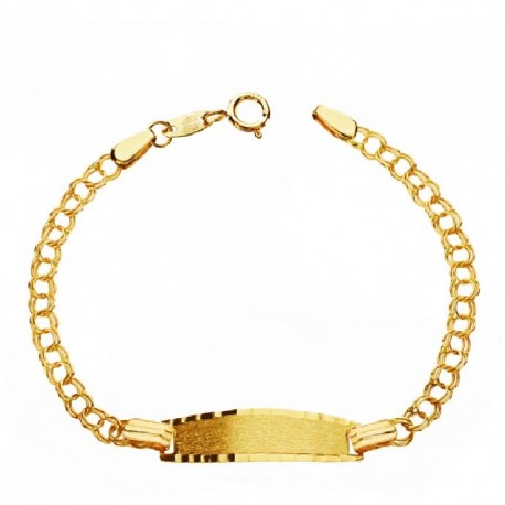 Pulsera oro 18 ktes. con chapa, hungara 11cm . 2mm