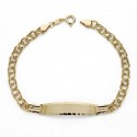 Pulsera oro 18 ktes. con chapa 17.5 cm 4 mm. hungara