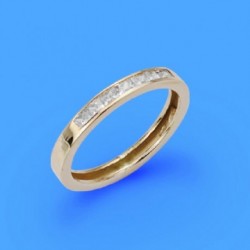 Sortija oro 18 ktes. carril hueca