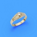 Solitario bebe oro 18 ktes. tallado con circonita