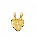 Colgante oro 18 ktes. corazon partido 13 mm