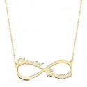 Gargantilla de oro 18 ktes de 44+ 2 cms, infinito 35 mm personalizable, simplemente haz tu pedido e indicanos luego con un mensa