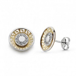 PENDIENTES DE ORO BICOLOR MINI