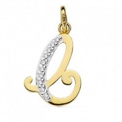 Colgante oro 18 ktes. Letra C 17X11 mm circ.