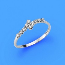 Sortija oro 18 ktes. blanco circ.