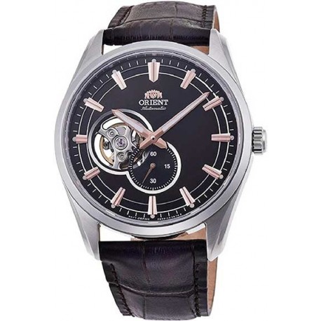 Reloj Orient automatico 147-RA-AR0005Y10B ace. cor. esf. negra.