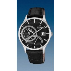 Reloj Festina hombre F16983/4 acero, reloj analogico dual-time, esf negra