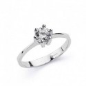 Solitario Au 18 ktes. blanco circ. 4,5MM