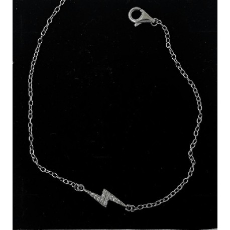 Pulsera plata 19 cms rayo circ.