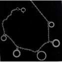 Pulsera plata 19 cms circulos colg.