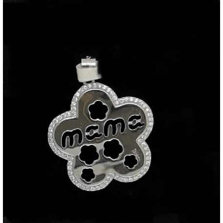 Colgante plata mama flor