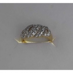 Sortija de oro y circonitas n º13