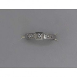 Sortija oro blanco n º13 con circonitas