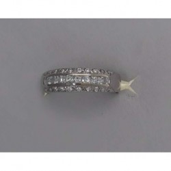 Sortija oro blanco con circonitas n º16