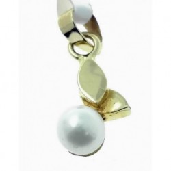 Colgante de oro con perla cultivada