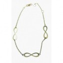 Pulsera de oro infinitos de 19 cms