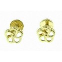 Pendientes oro flor calada de oro 5 mm