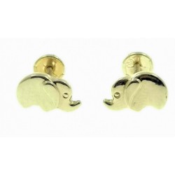 Pendientes de oro elefantes 5 x 8 mm tuerca
