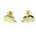 Pendientes de oro elefantes 5 x 8 mm tuerca