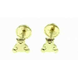 Pendientes de oro osos 4.5 mm con tuerca