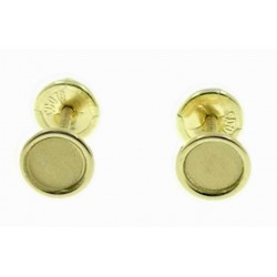 Pendientes de oro circulo mate brillo 4.8 mm con r