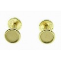 Pendientes de oro circulo mate brillo 4.8 mm con r