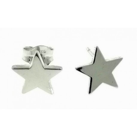 Pendientes de plata estrella 10 mm...