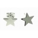 Pendientes de plata estrella 10 mm presion