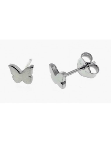 Pendientes de plata mariposas 7 mm con presion