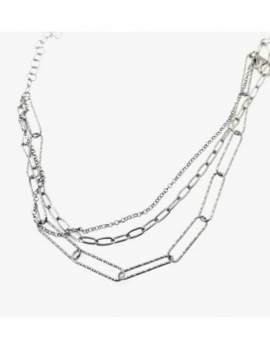 Pulsera de plata cadenas 18 cms con adaptador para poner a varias medidas.