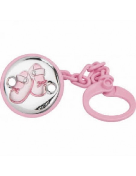 Pinza chupete laminada E0924-R rosa