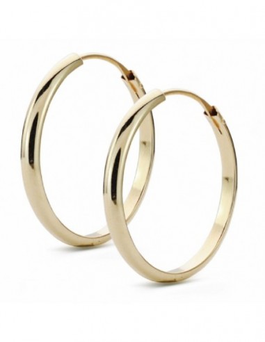 Aros de oro 1/2 caña 24x2mm lisos
