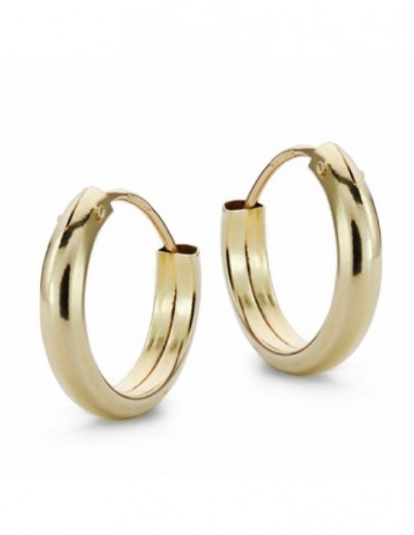 Aros de oro 1/2 caña 2mm diametro 10mm