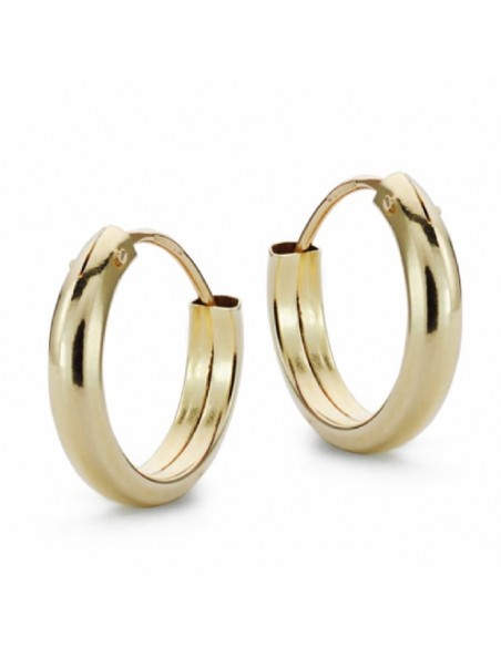 Aros de oro 1/2 caña 2mm diametro 10mm