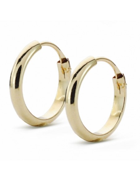aros media caña oro 18 ktes 16 x 2 mm