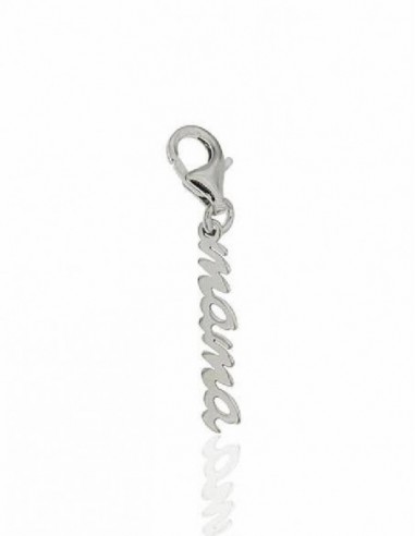 Colgante de plata MAMA-CALADO-LISA 22MM